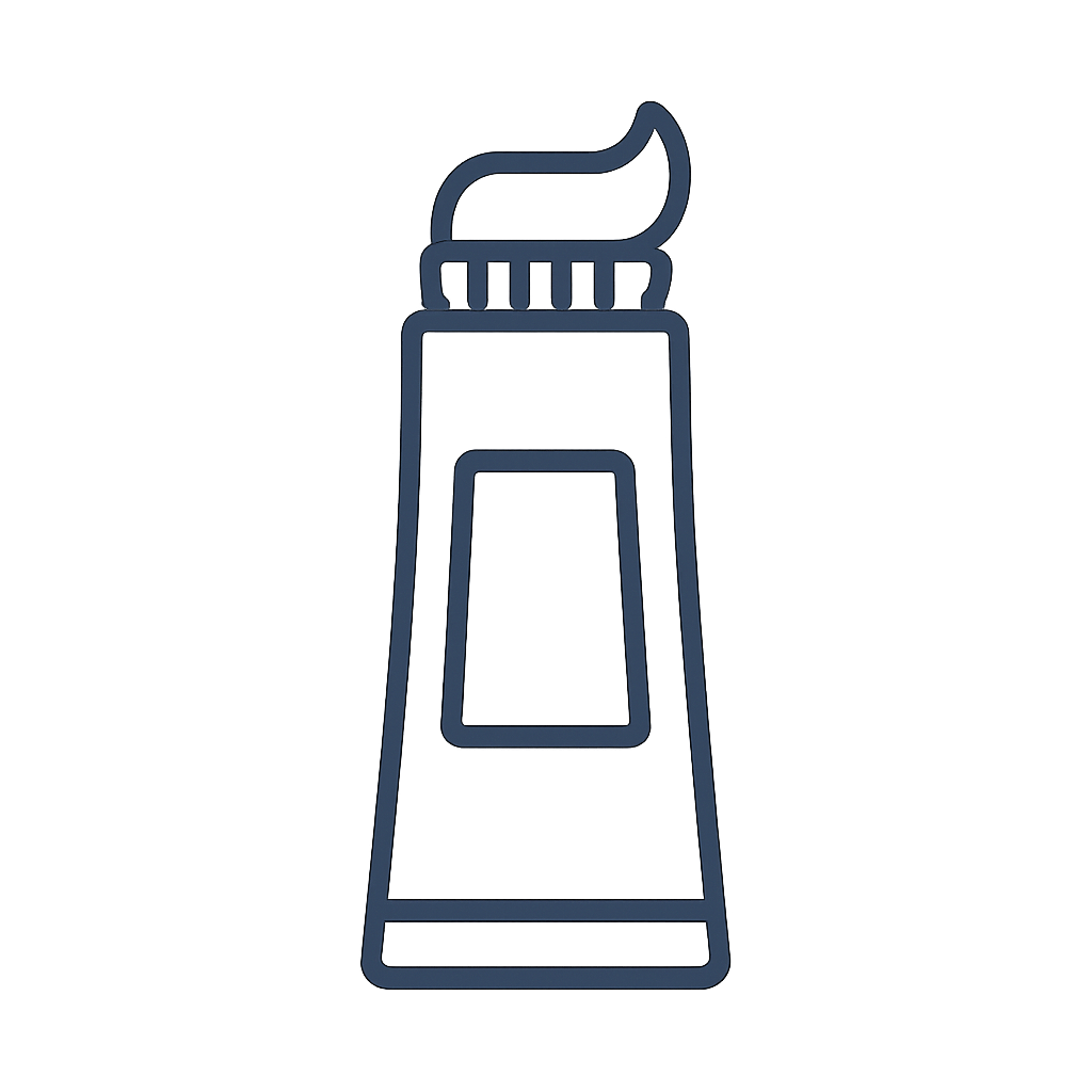 An illustration of a tube of toothpaste.