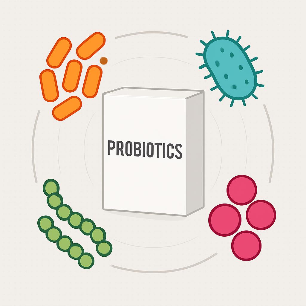 The image is about probiotics, which are friendly bacteria that can live in your body and are usually found in fermented f...